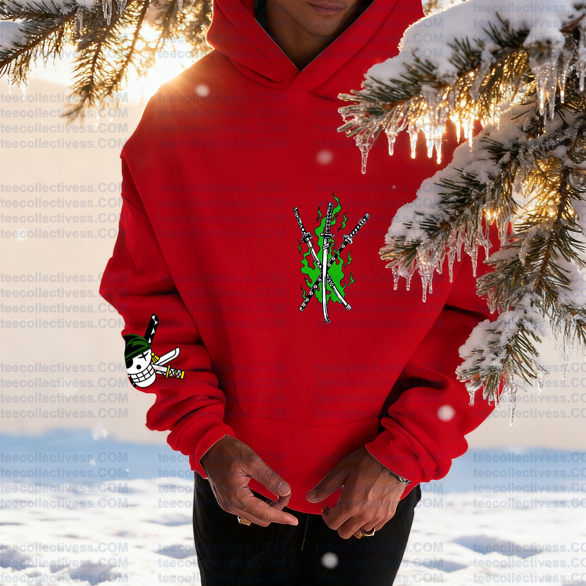 Plus Velvet Unisex Anime Graphic Streetwear Vintage Hoodie