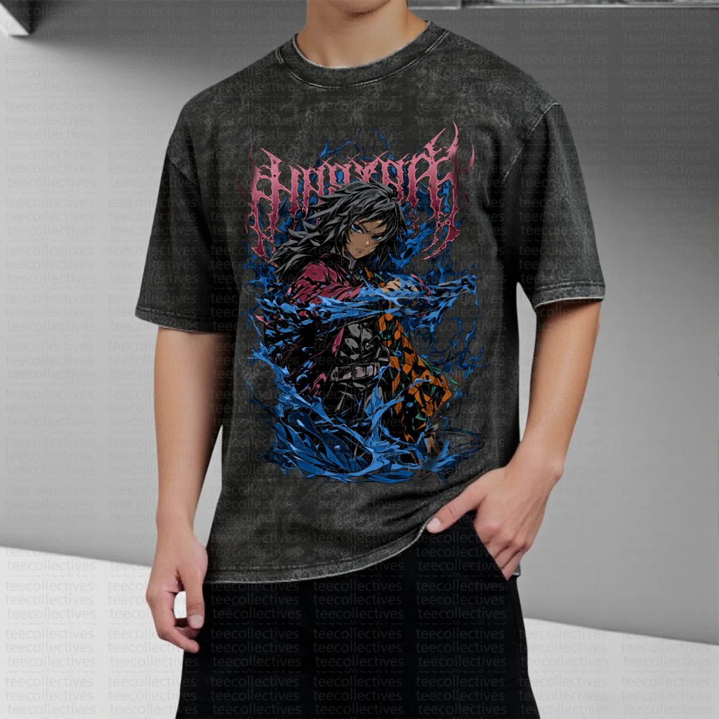 Unisex Anime Inspired Vintage T-Shirt丨Demon Slayer X Pokémon