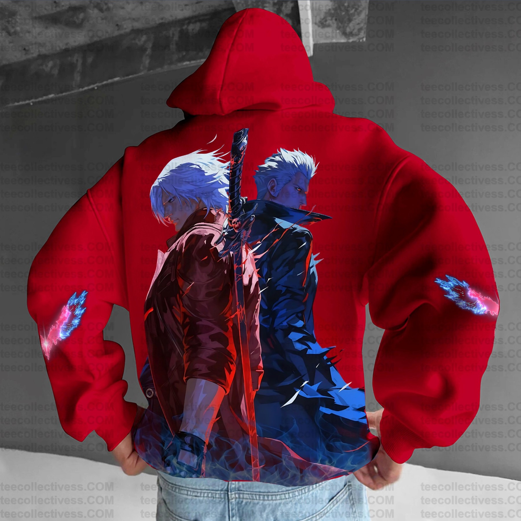 Unisex Oversized Anime Print Hoodie | One Piece