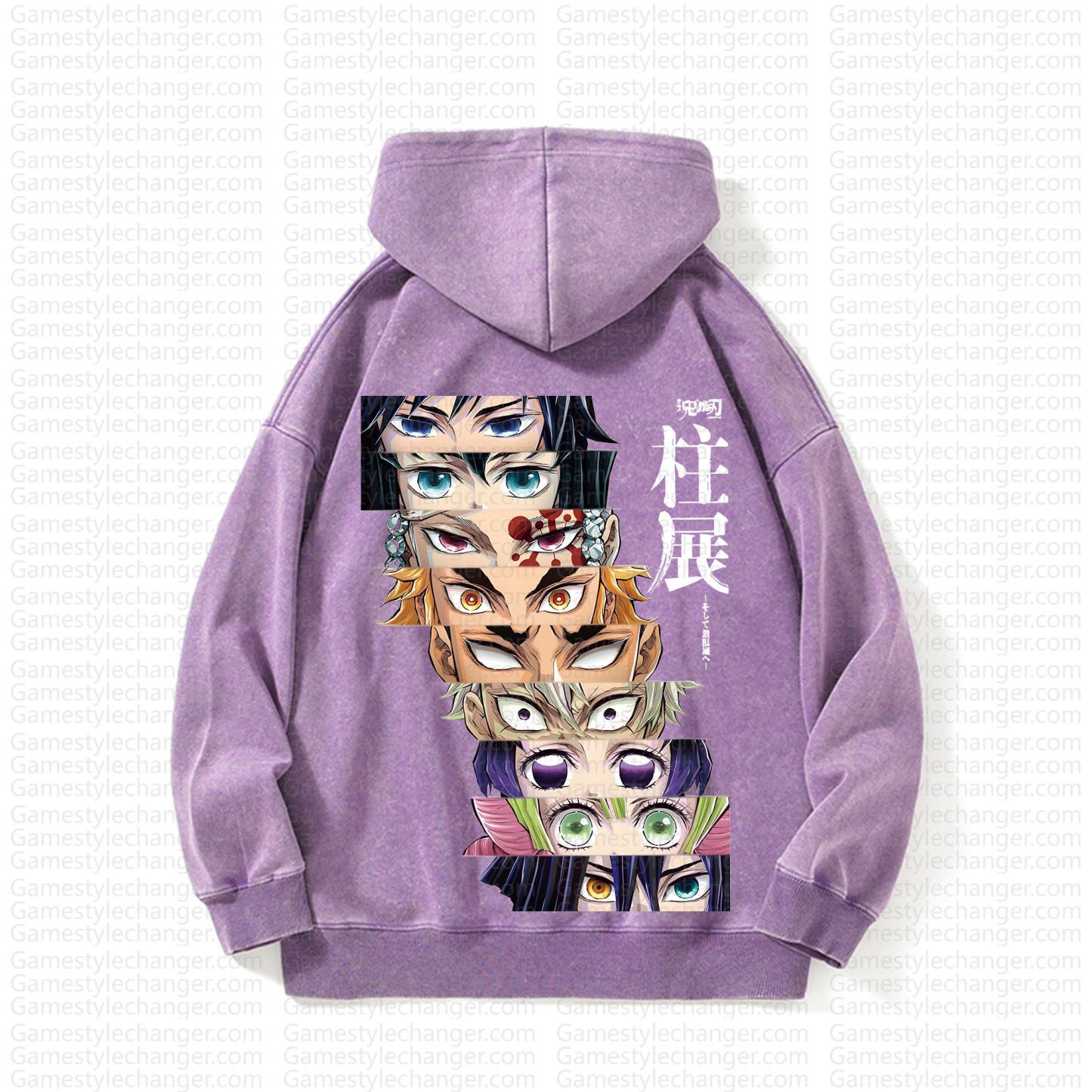 Unisex Anime Graphic Streetwear Vintage Washed Hoodie