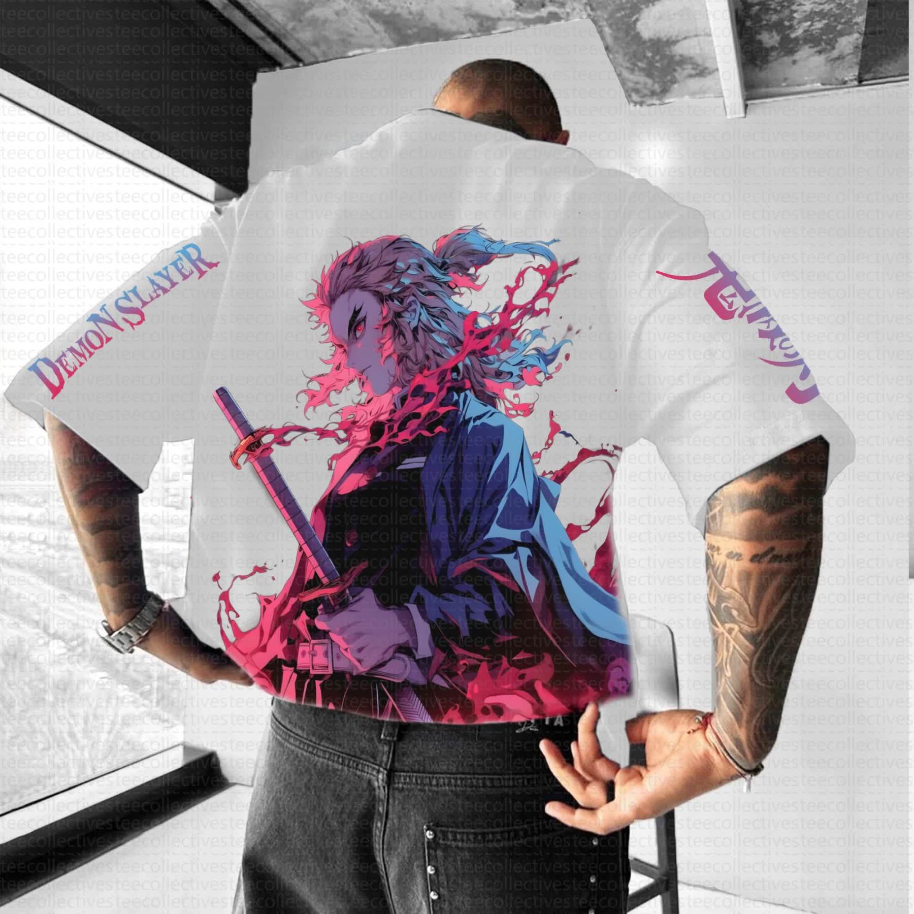 Unisex Anime Inspired Vintage T-Shirt丨Demon Slayer X Pokémon