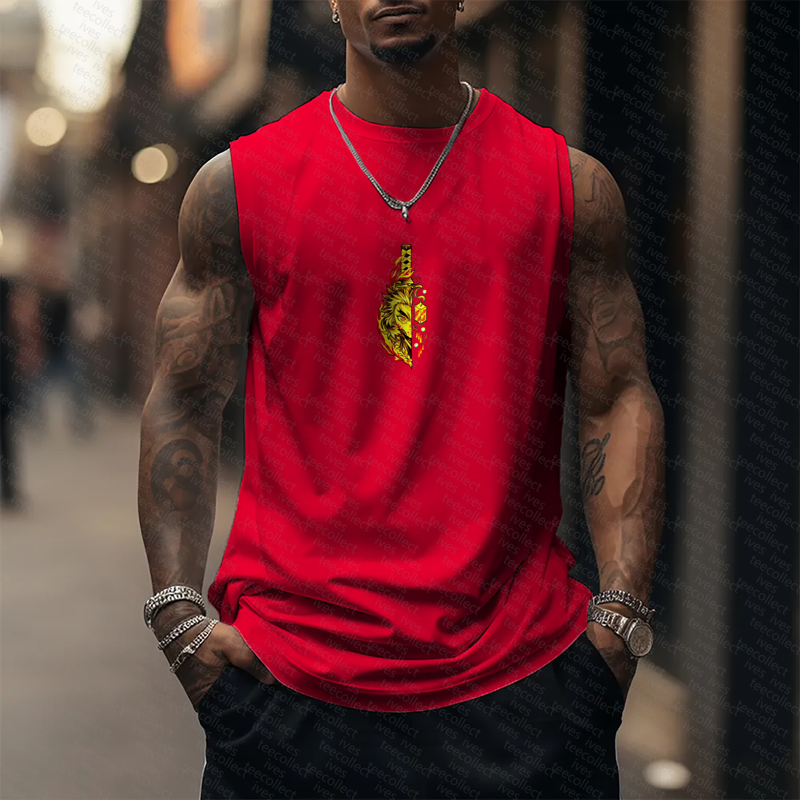 Unisex  “Demon Slayer” Casual Anime  Tank Top