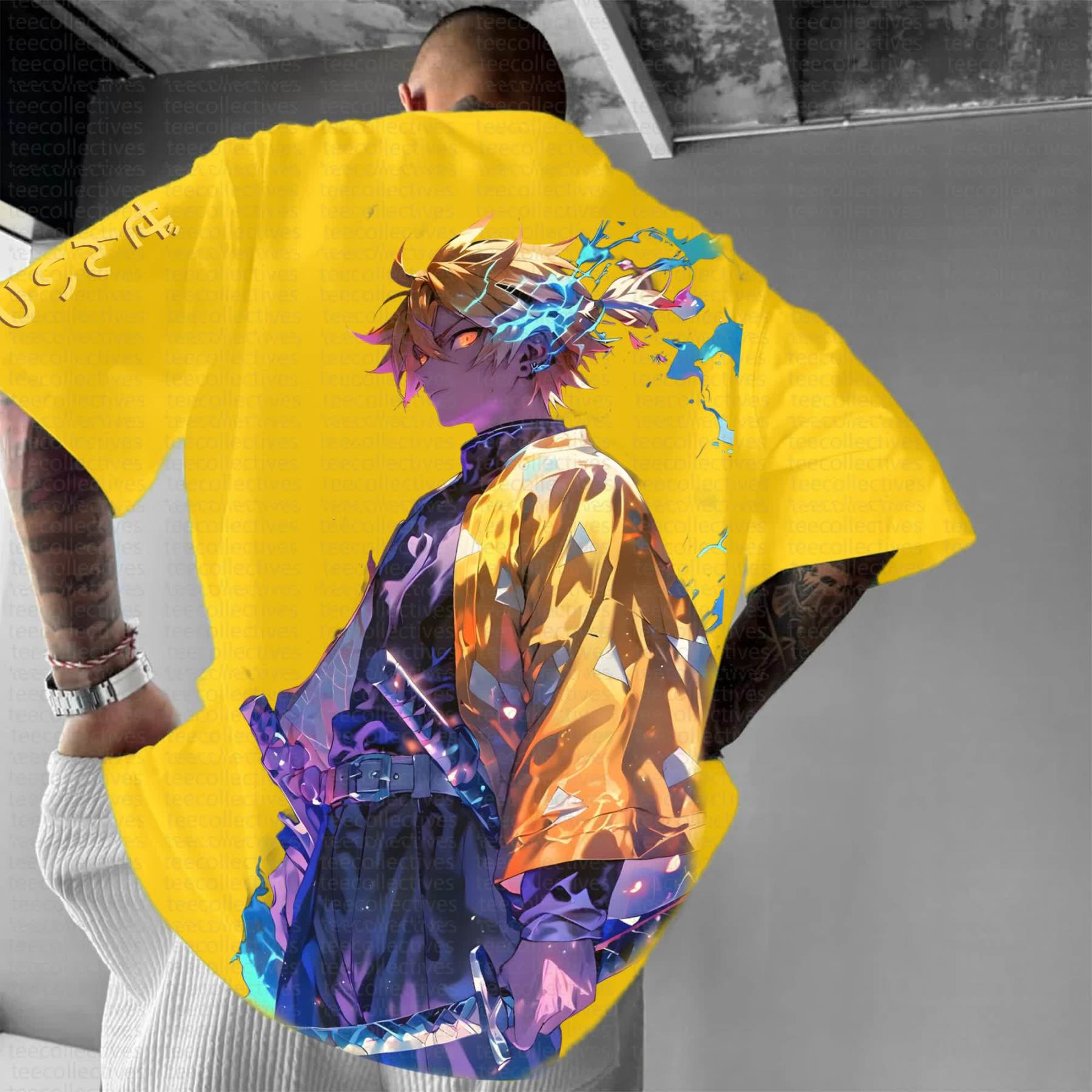 Unisex Anime Inspired Vintage T-Shirt丨Demon Slayer X Pokémon