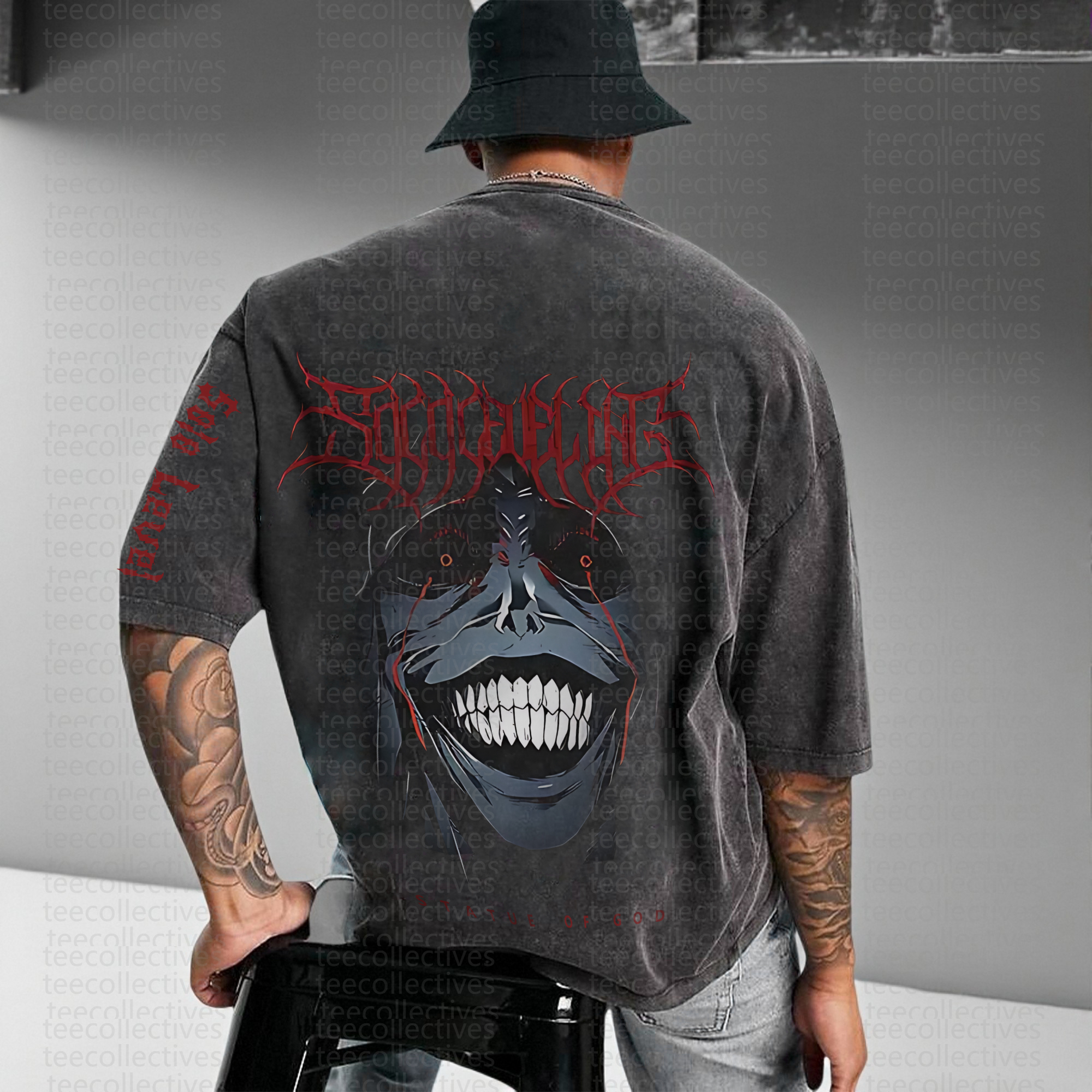 Unisex Anime Inspired Vintage Washed T-Shirt丨Solo Leveling