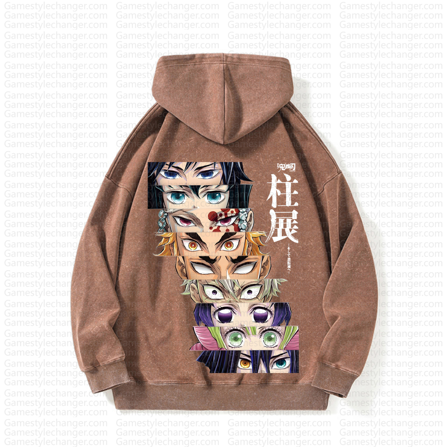 Unisex Anime Graphic Streetwear Vintage Washed Hoodie