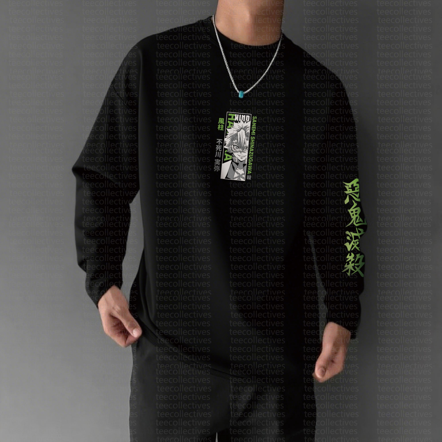 Unisex “Demon Slayer” Anime Graphic Streetwear Vintage Long-Sleeved T-shirt