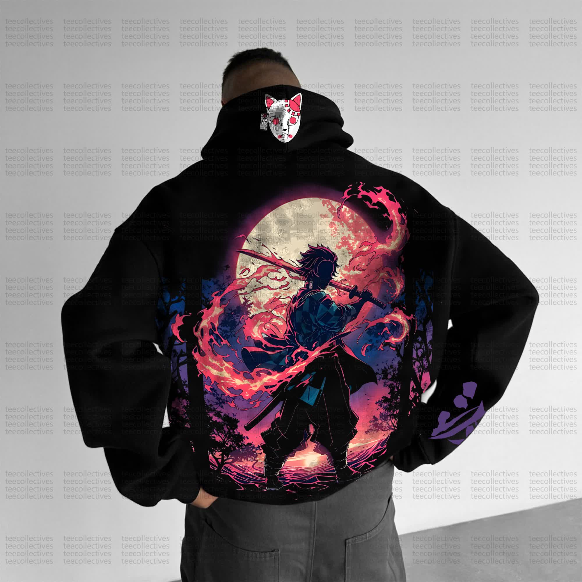 Unisex Anime Graphic Streetwear Vintage Hoodie丨Demon Slayer