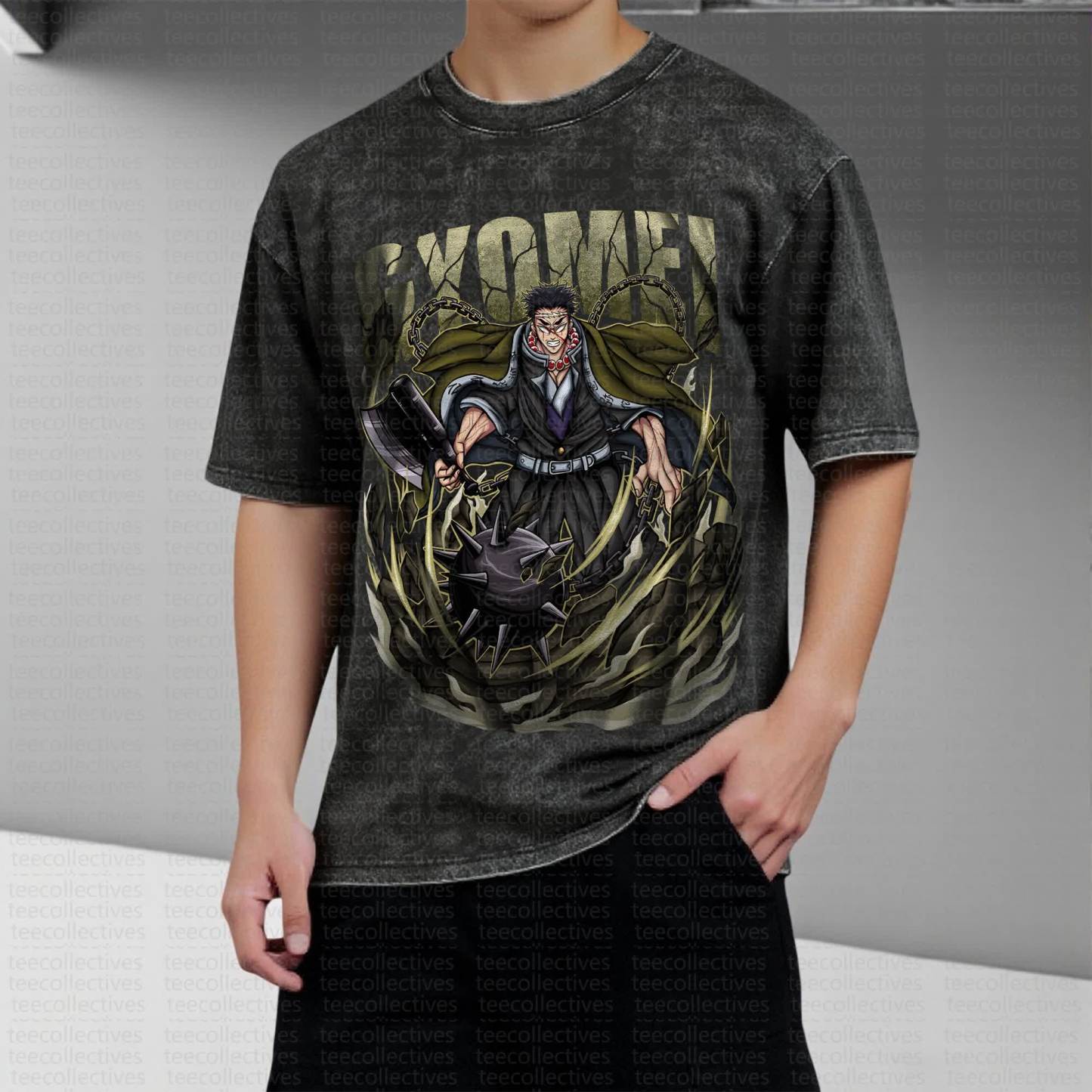 Unisex Anime Inspired Vintage T-Shirt丨Demon Slayer X Pokémon