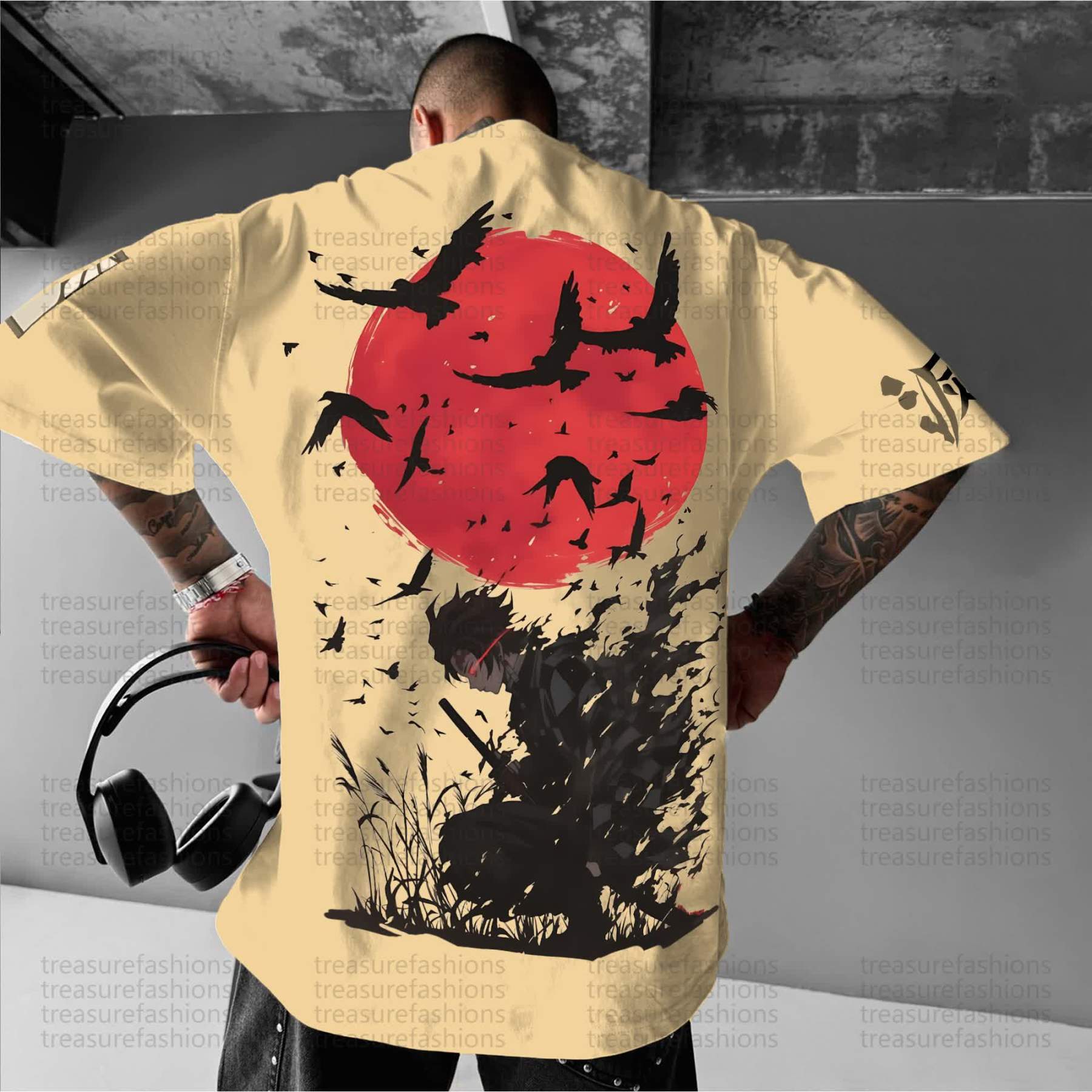 Unisex Anime Inspired Vintage T-Shirt丨Demon Slayer X Pokémon