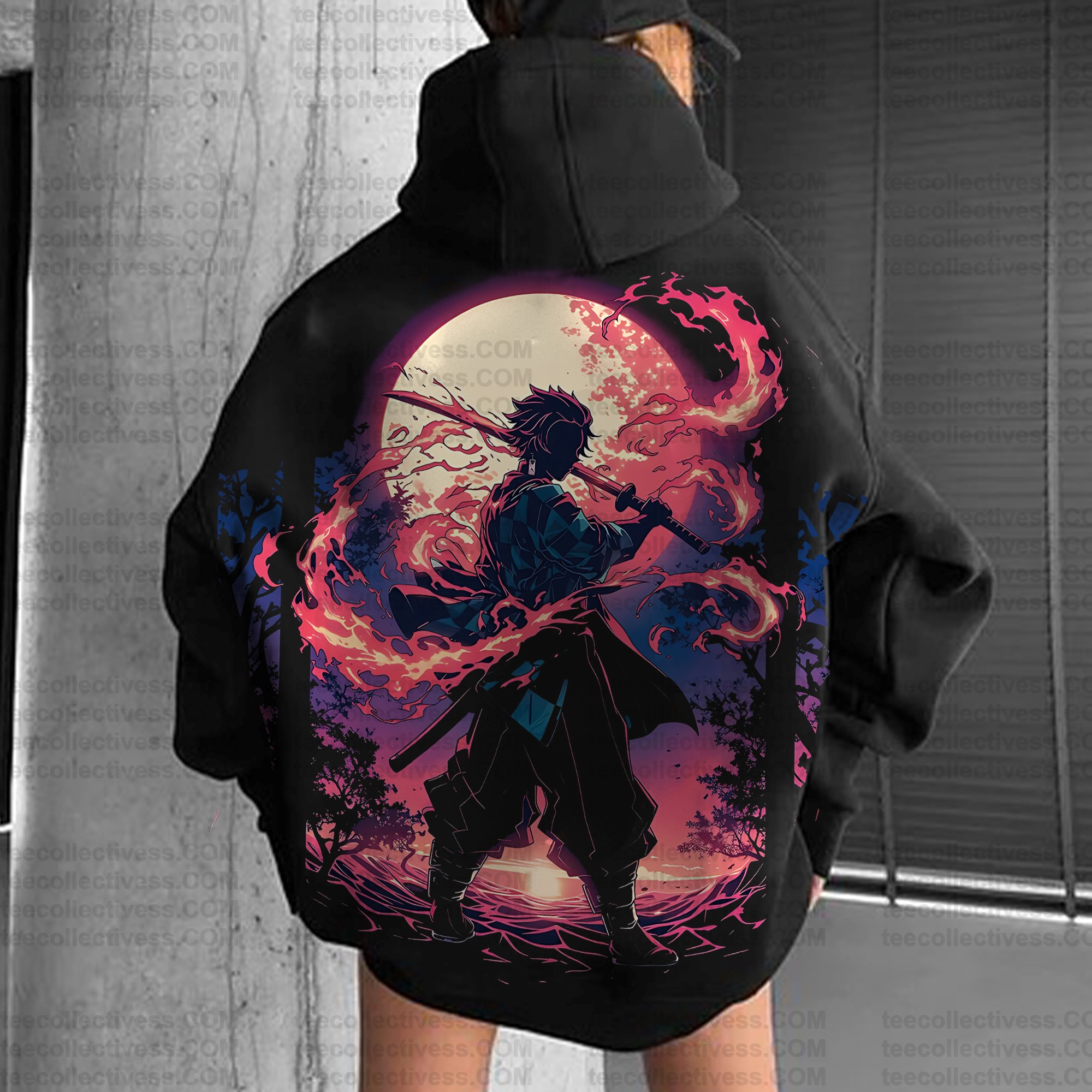‘’Demon Slayer" Anime Inspired Vintage Hoodie