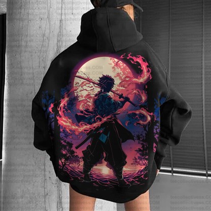 ‘’Demon Slayer" Anime Inspired Vintage Hoodie