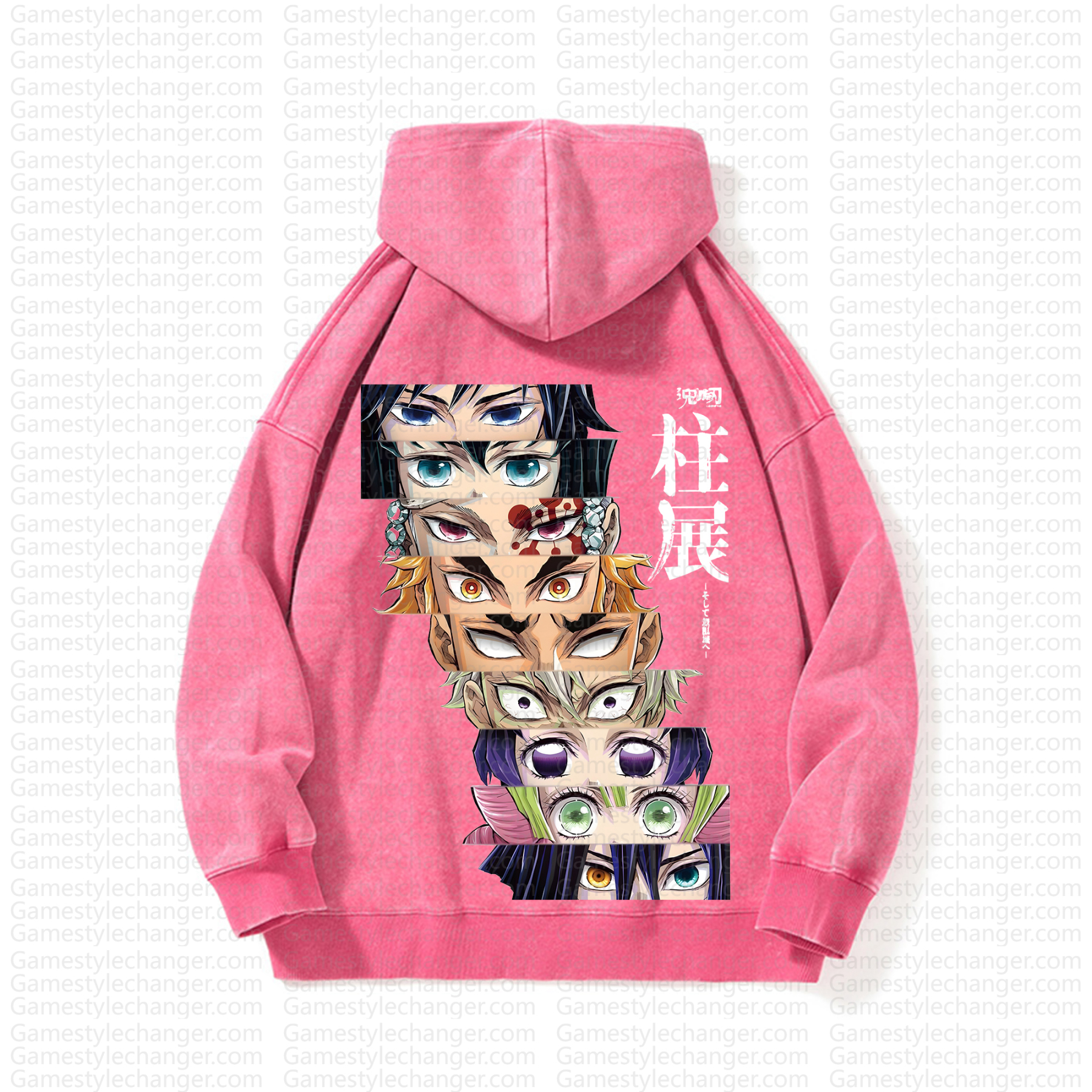 Unisex Anime Graphic Streetwear Vintage Washed Hoodie