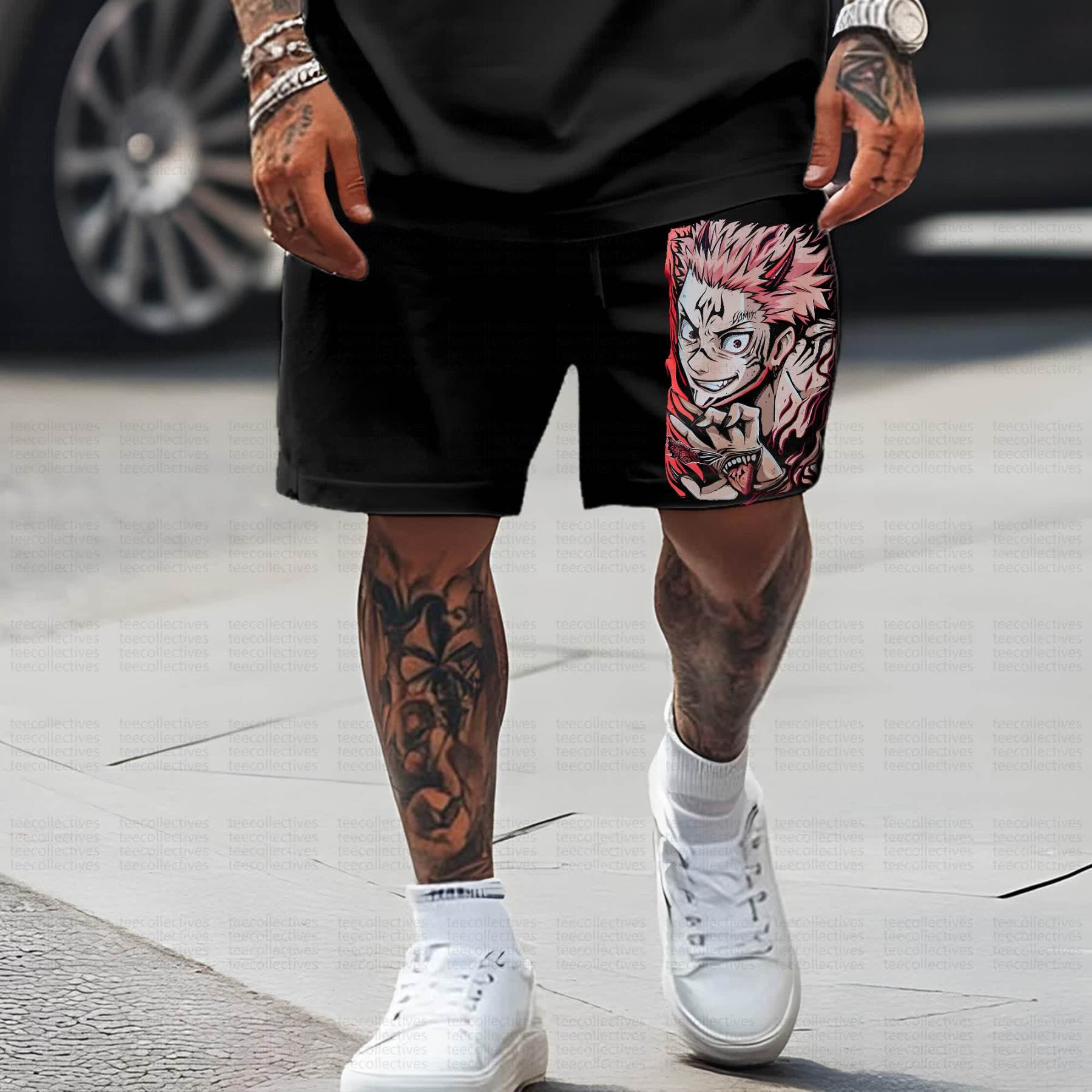 Unisex Casual Anime Streetwear Shorts 丨Demon Slayer X Pokémon