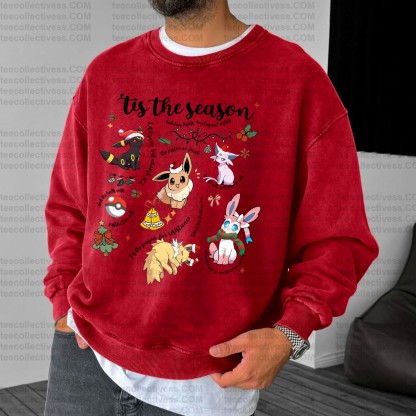 ChristmasPlus Velvet Unisex Anime Inspired Vintage Sweatshirt