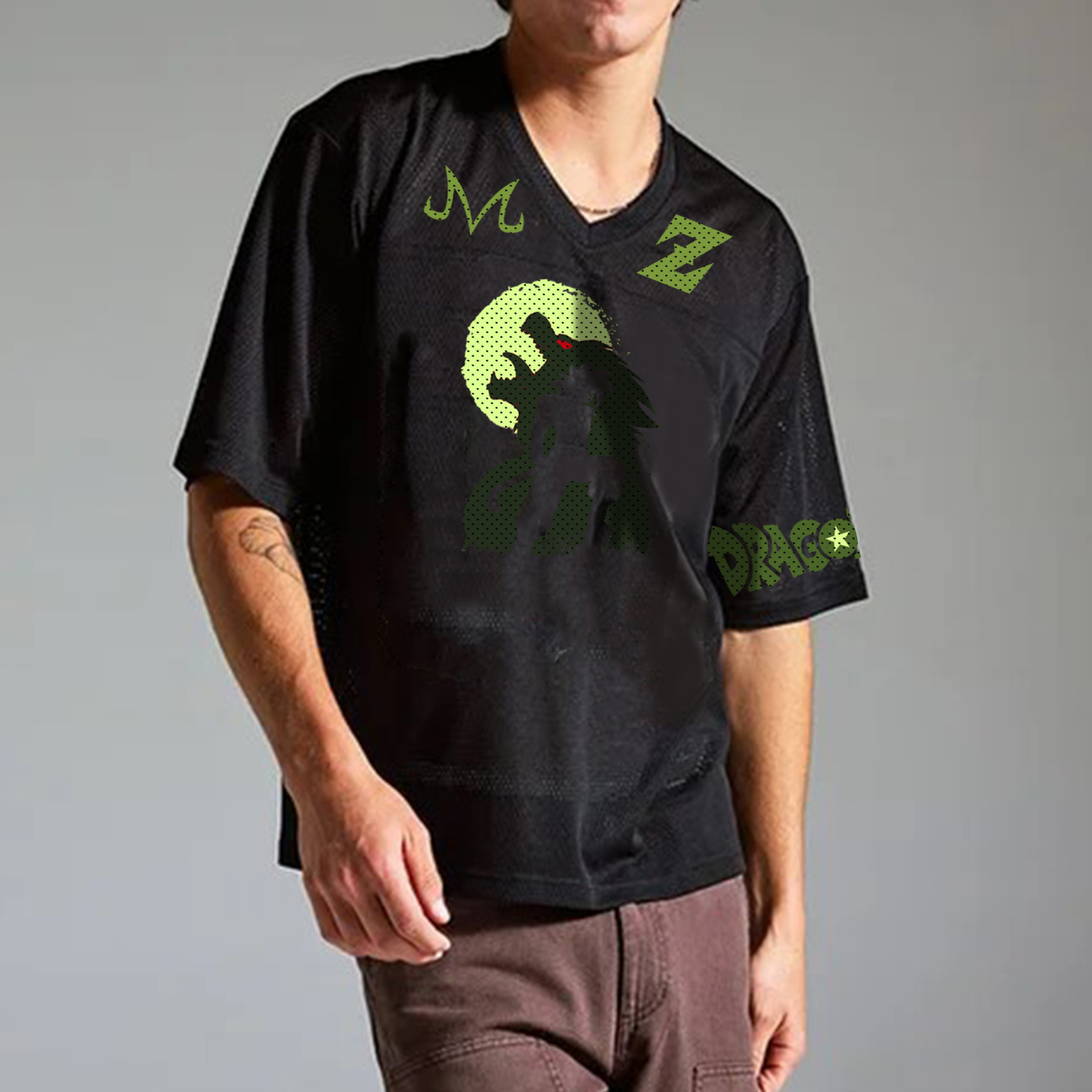 Unisex  “DRAGON BALL” Anime Style Retro I Mesh T-Shirt