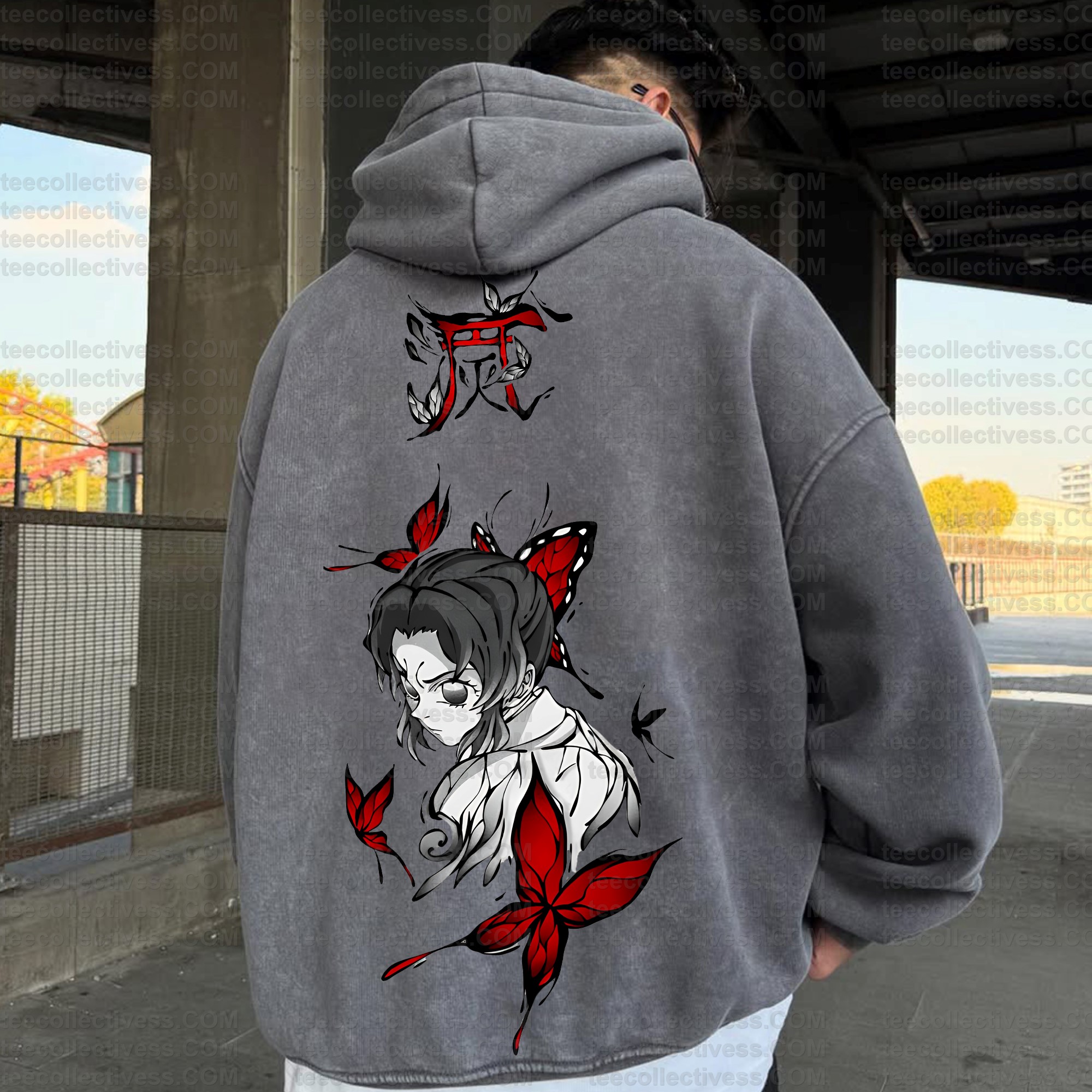 Vintage 3D Direct Inkjet Printed Washed Unisex Plush Hoodie| KNY