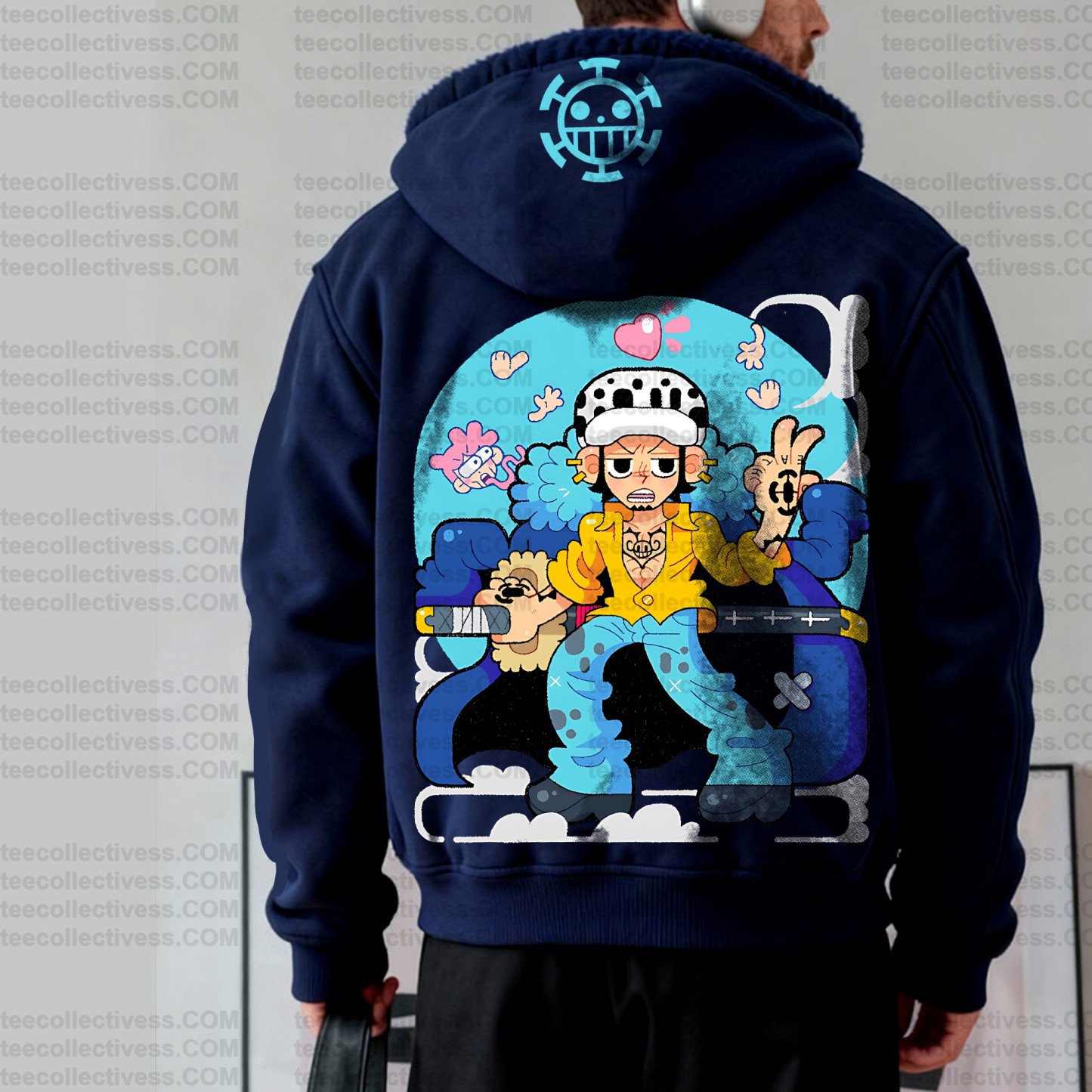 Unisex Graphic Streetwear Vintage Zipper Cardigan Plush Hoodie