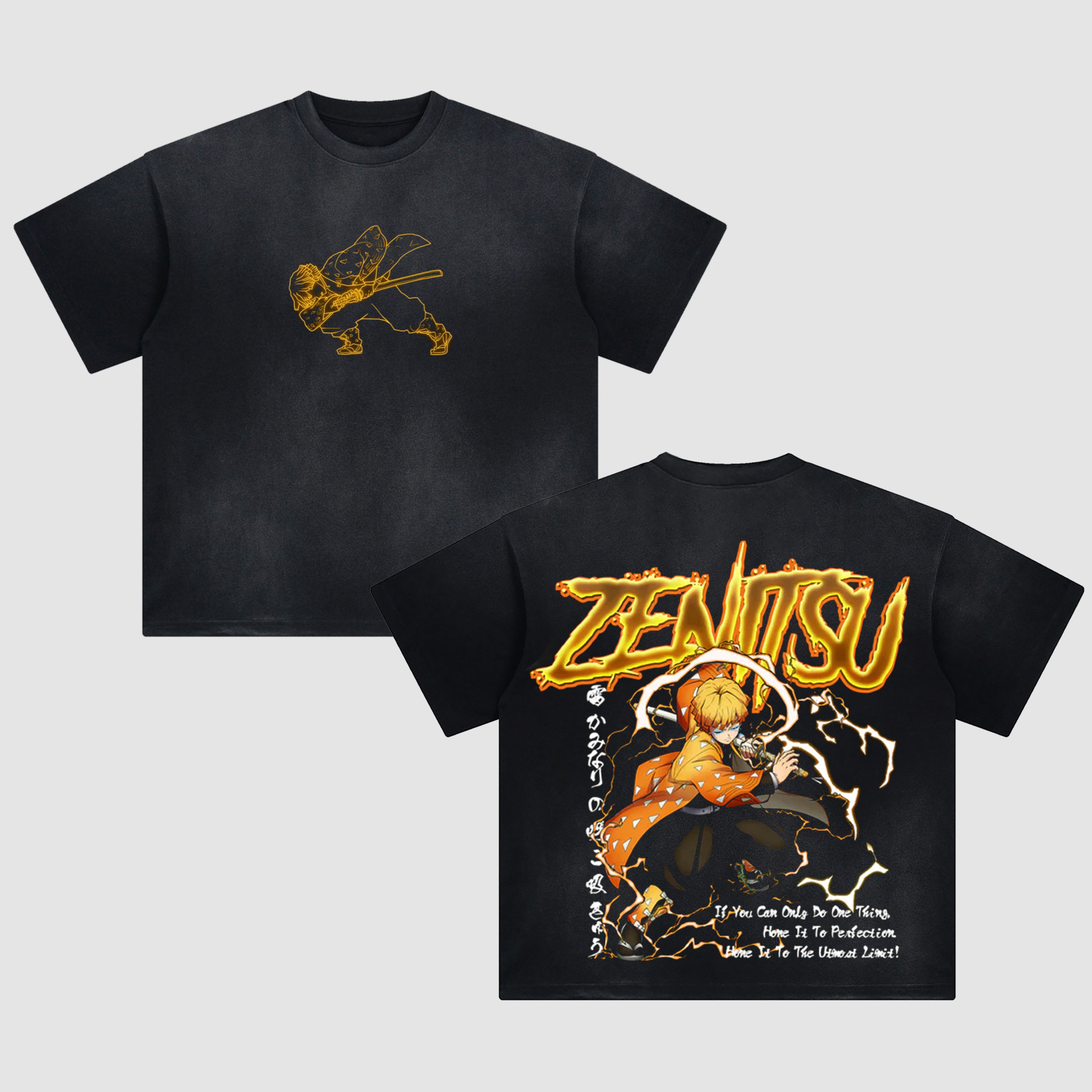 Unisex Fit ANIME Washed T-Shirt