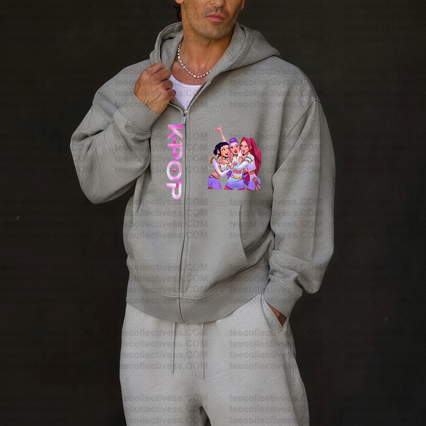 Unisex Graphic Streetwear Vintage Zipper Cardigan Plush Hoodie