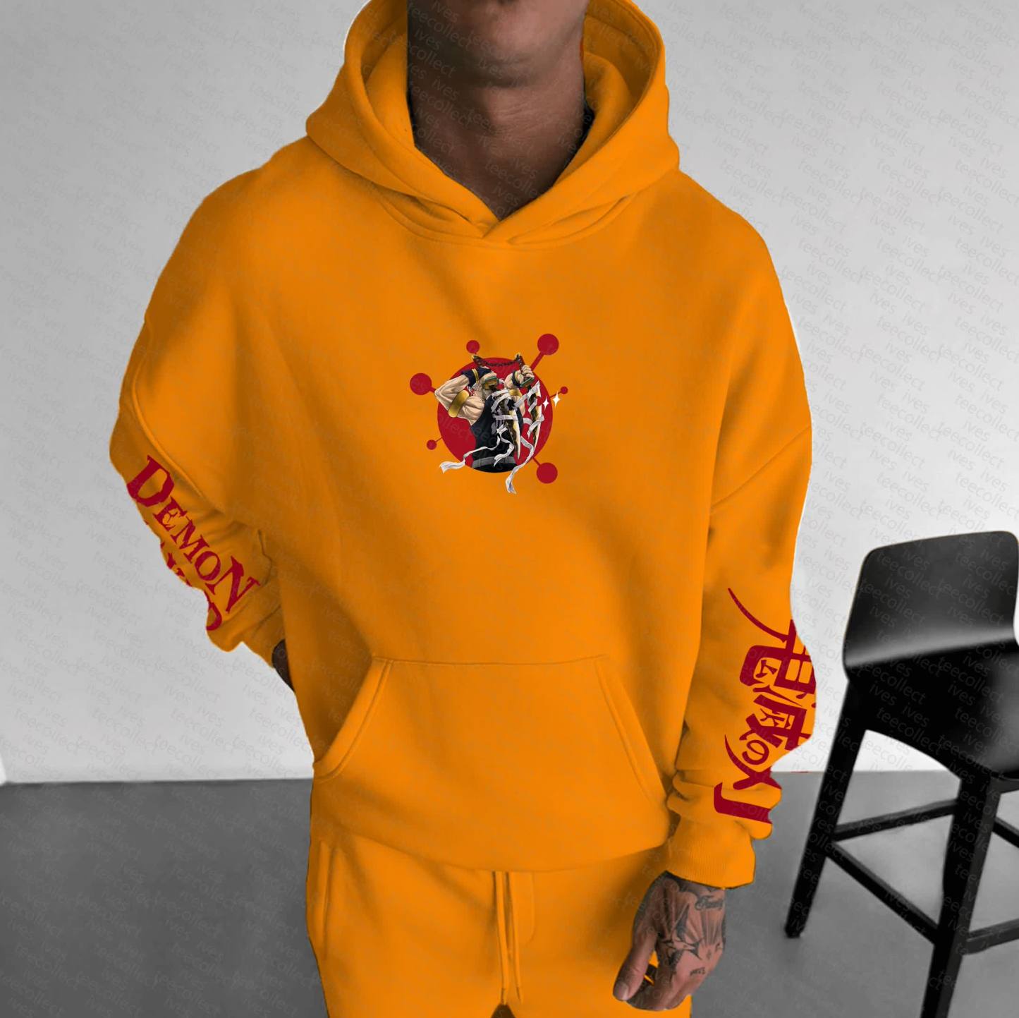 Unisex “Demon Slayer” Anime Graphic Streetwear Vintage Hoodie