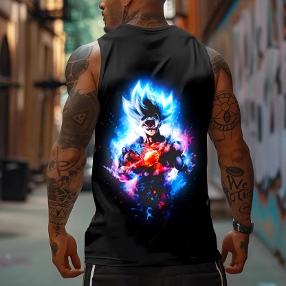 Oversized Anime Print Gym Tank Top丨Dragon Ball