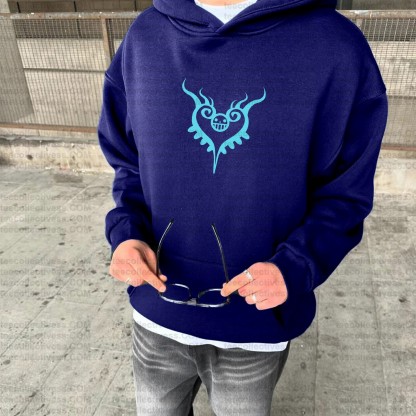 Plus Velvet Unisex Anime Graphic Streetwear Vintage Hoodie