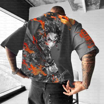 Unisex Anime Inspired Vintage T-Shirt丨Demon Slayer