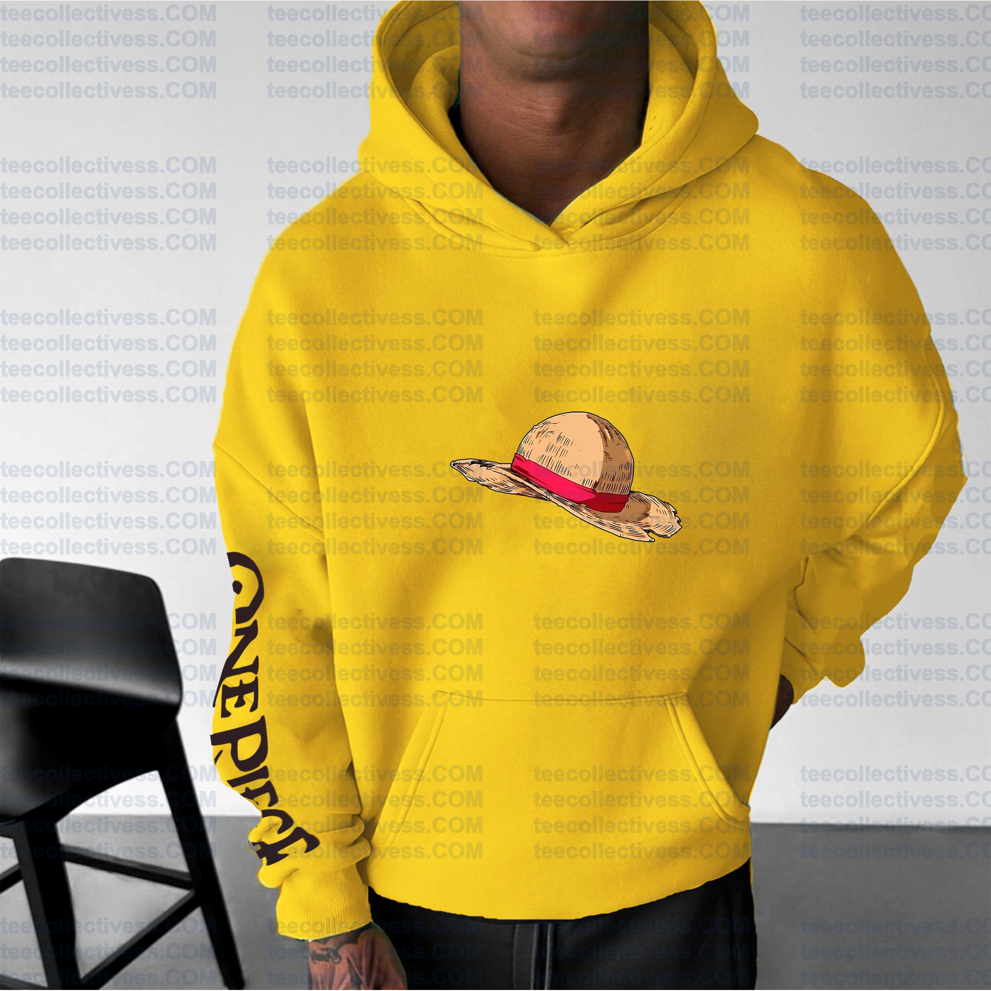 Plus Velvet Unisex Anime Graphic Streetwear Vintage Hoodieluffy