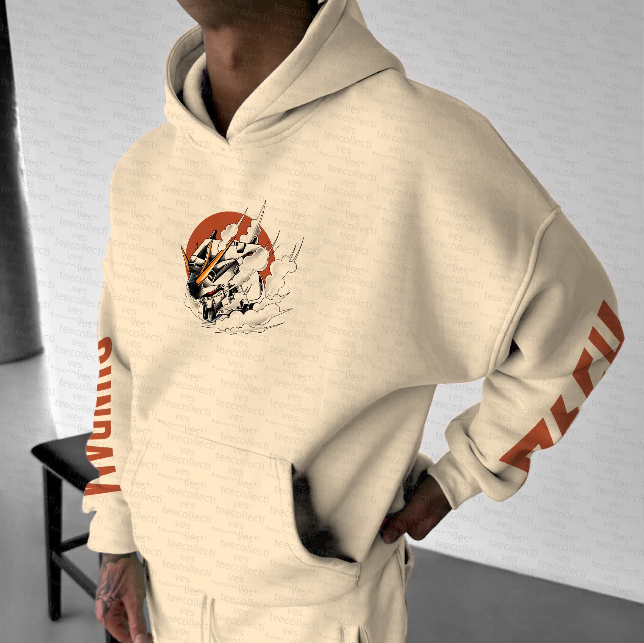 Unisex “Gundam Series” Anime Graphic Streetwear Vintage Hoodie