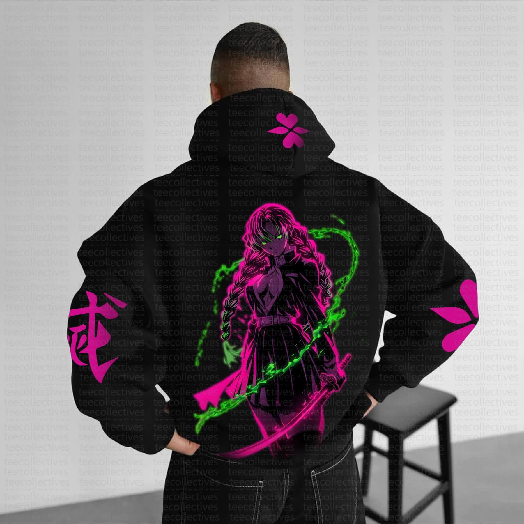 Unisex Anime Graphic Streetwear Vintage Hoodie丨Demon Slayer X Pokémon