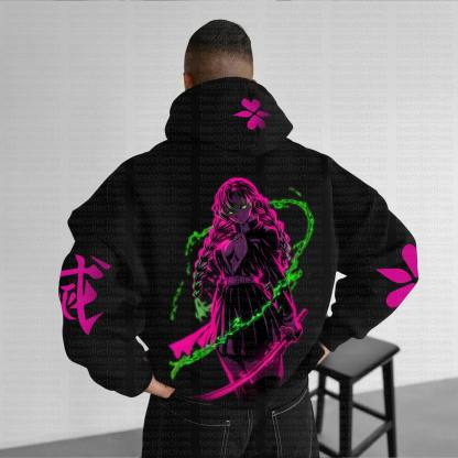 Unisex Anime Graphic Streetwear Vintage Hoodie丨Demon Slayer