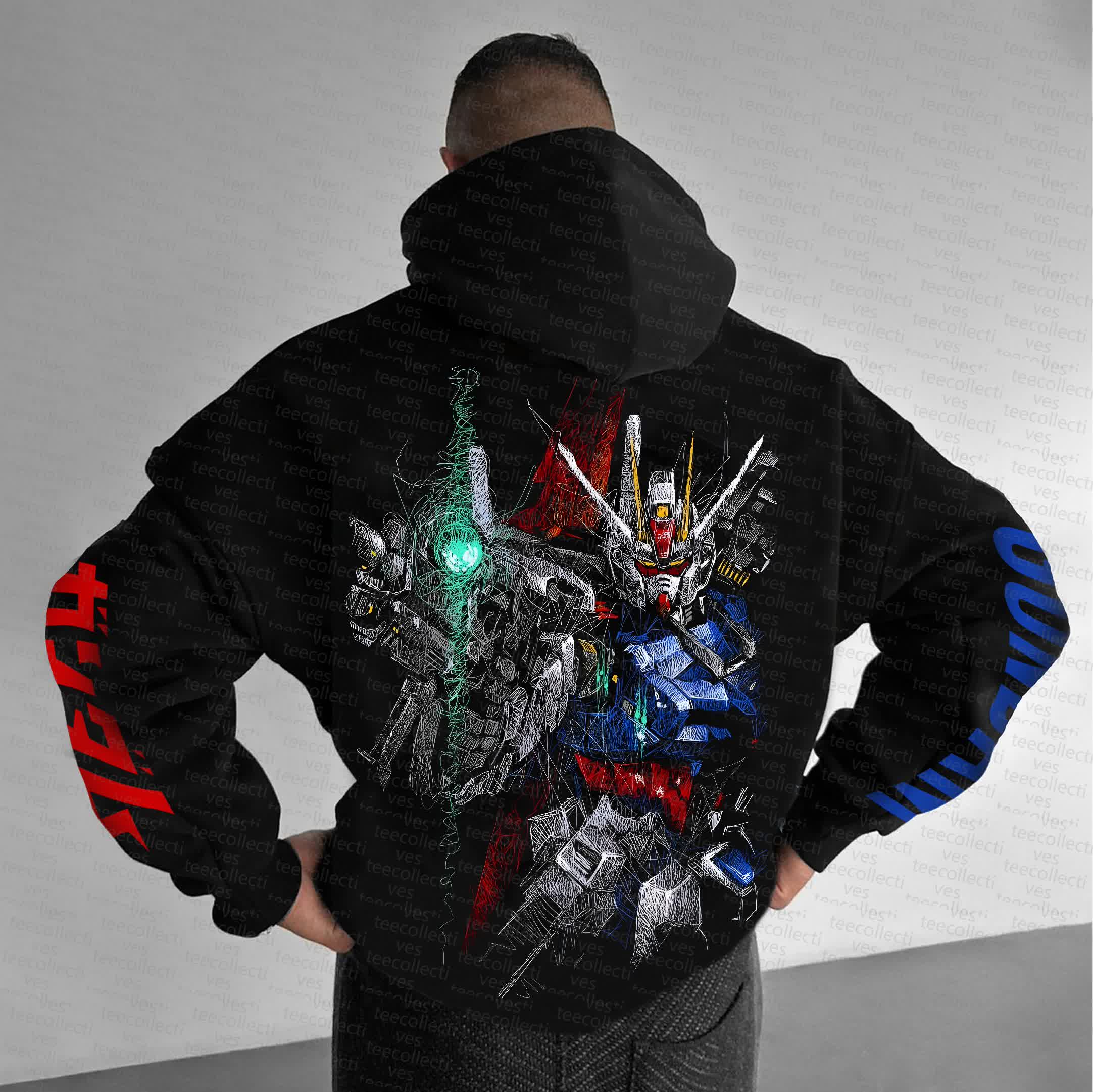 Unisex “Gundam Series” Anime Graphic Streetwear Vintage Hoodie