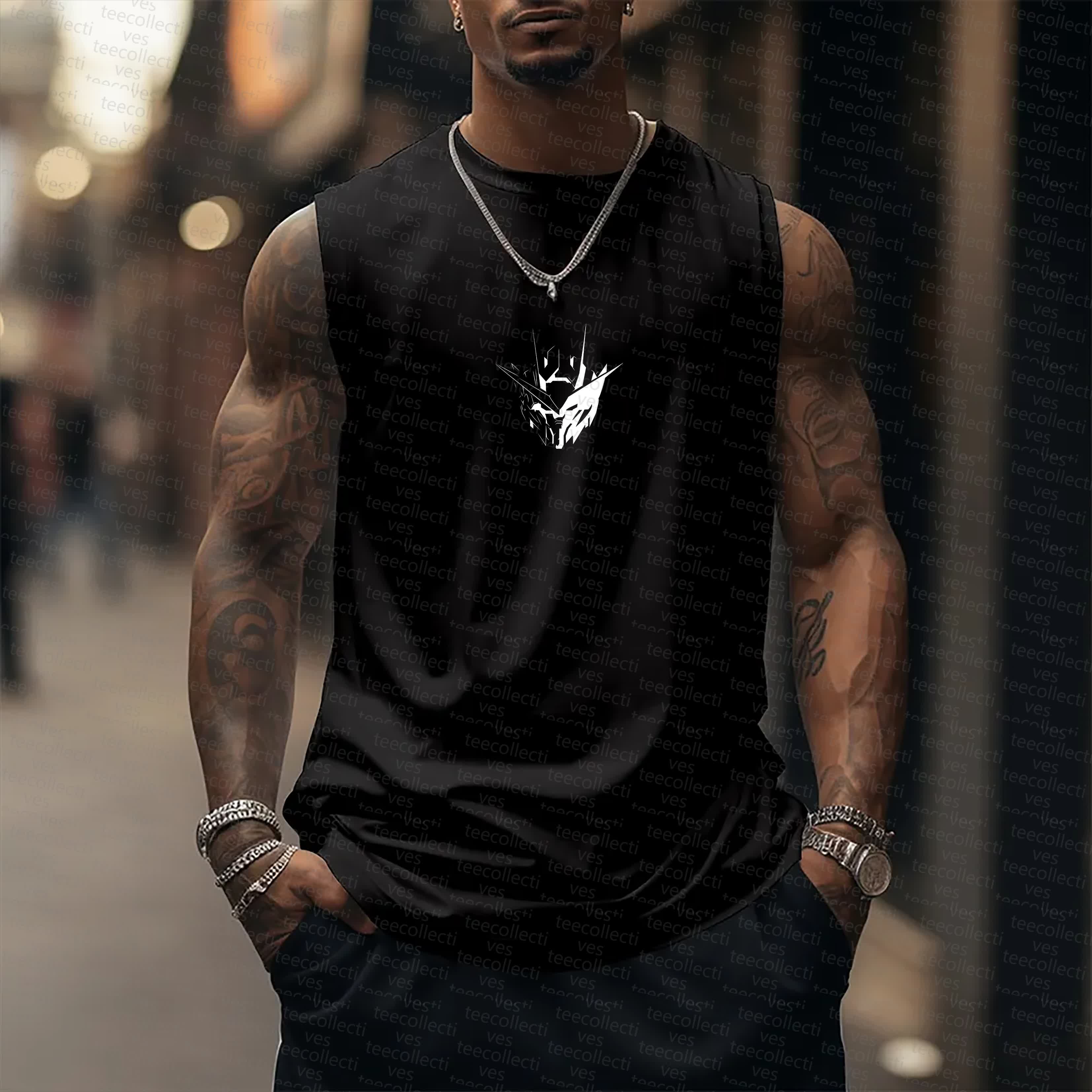 Unisex  “Gundam Series” Casual Anime  Tank Top