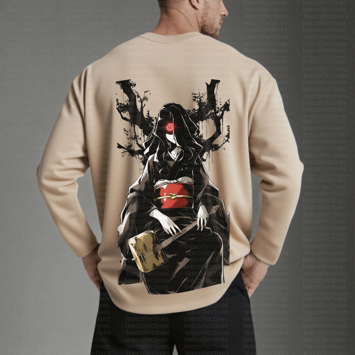 Unisex “Demon Slayer” Anime Graphic Streetwear Vintage Long-Sleeved T-