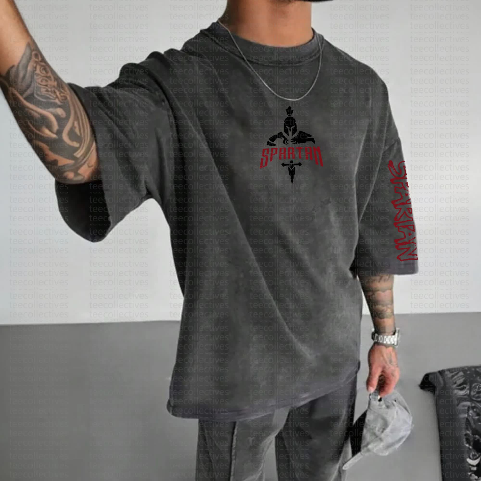 Unisex Anime Inspired Vintage Washed T-Shirt丨Spartan