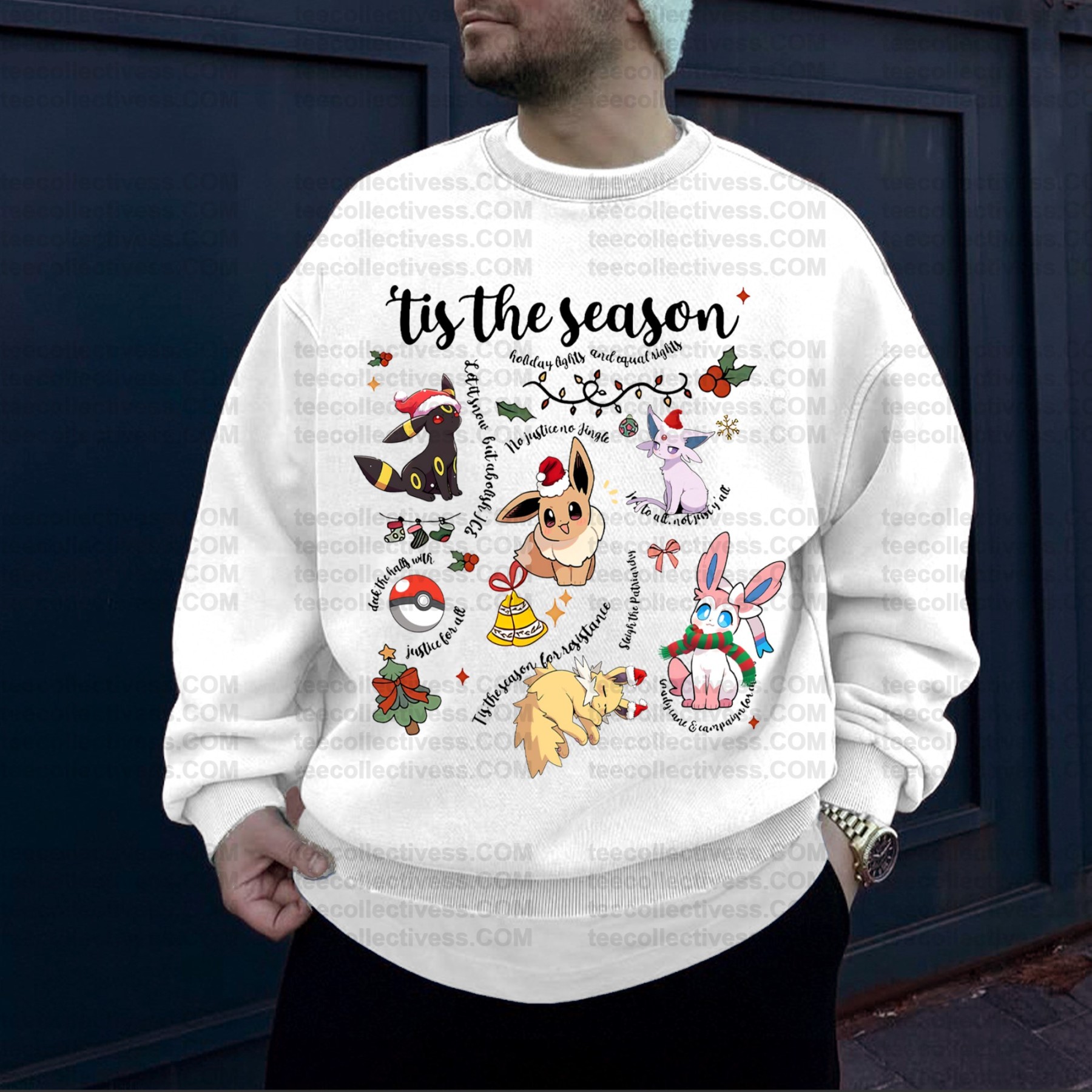 ChristmasPlus Velvet Unisex Anime Inspired Vintage Sweatshirt