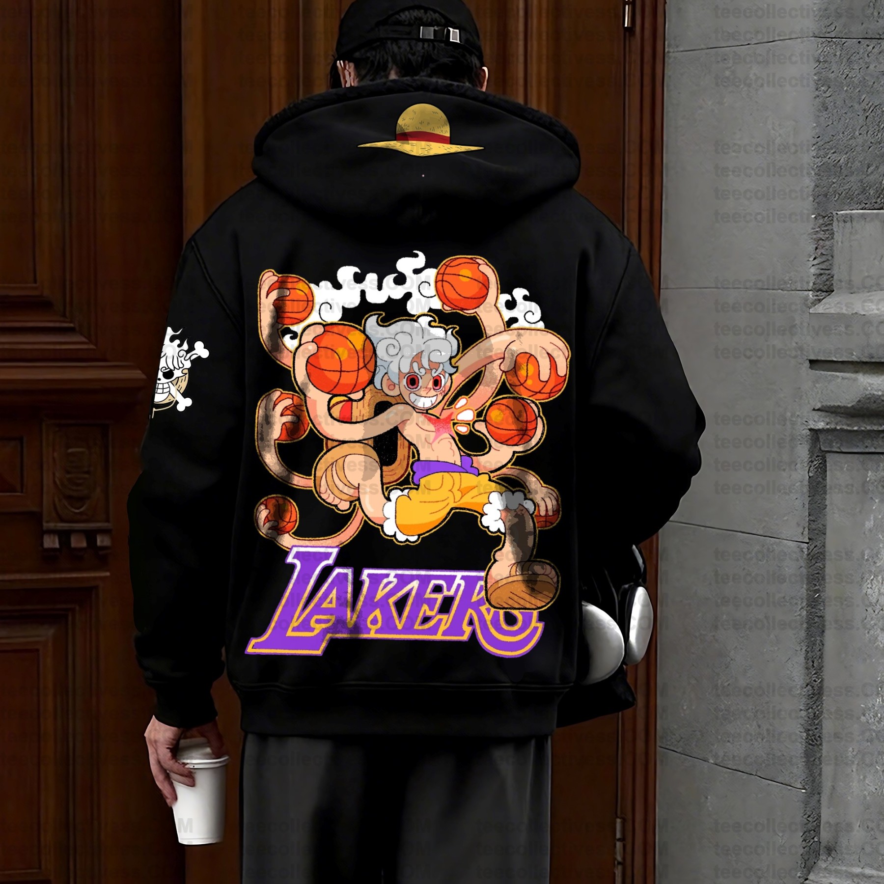 Unisex Graphic Streetwear Vintage Zipper Cardigan Plush Hoodie