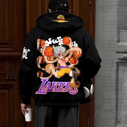 Unisex Graphic Streetwear Vintage Zipper Cardigan Plush Hoodie