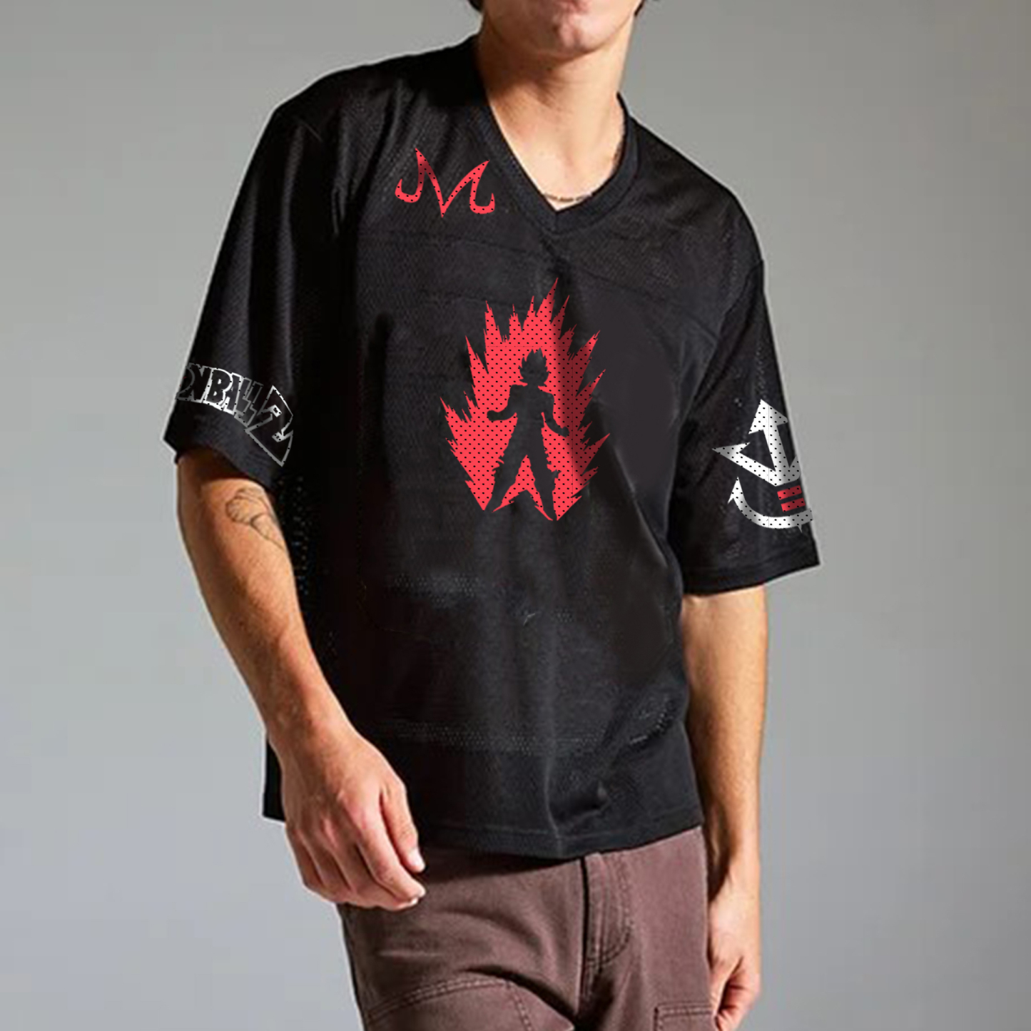 Unisex  “DRAGON BALL” Anime Style Retro I Mesh T-Shirt