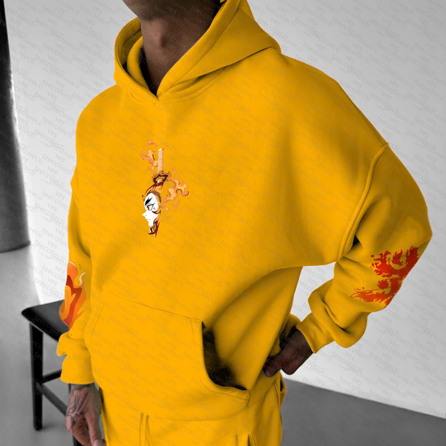 Unisex “Demon Slayer” Anime Graphic Streetwear Vintage Hoodie