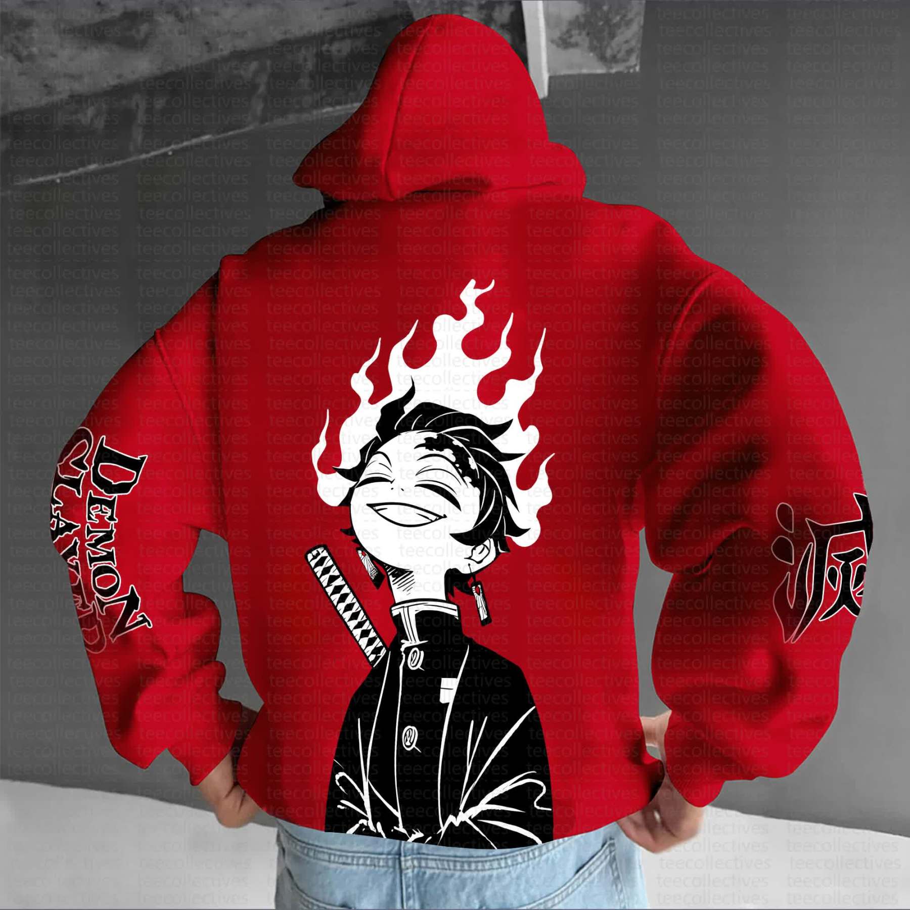 Unisex Anime Graphic Streetwear Vintage Hoodie丨Demon Slayer X Pokémon