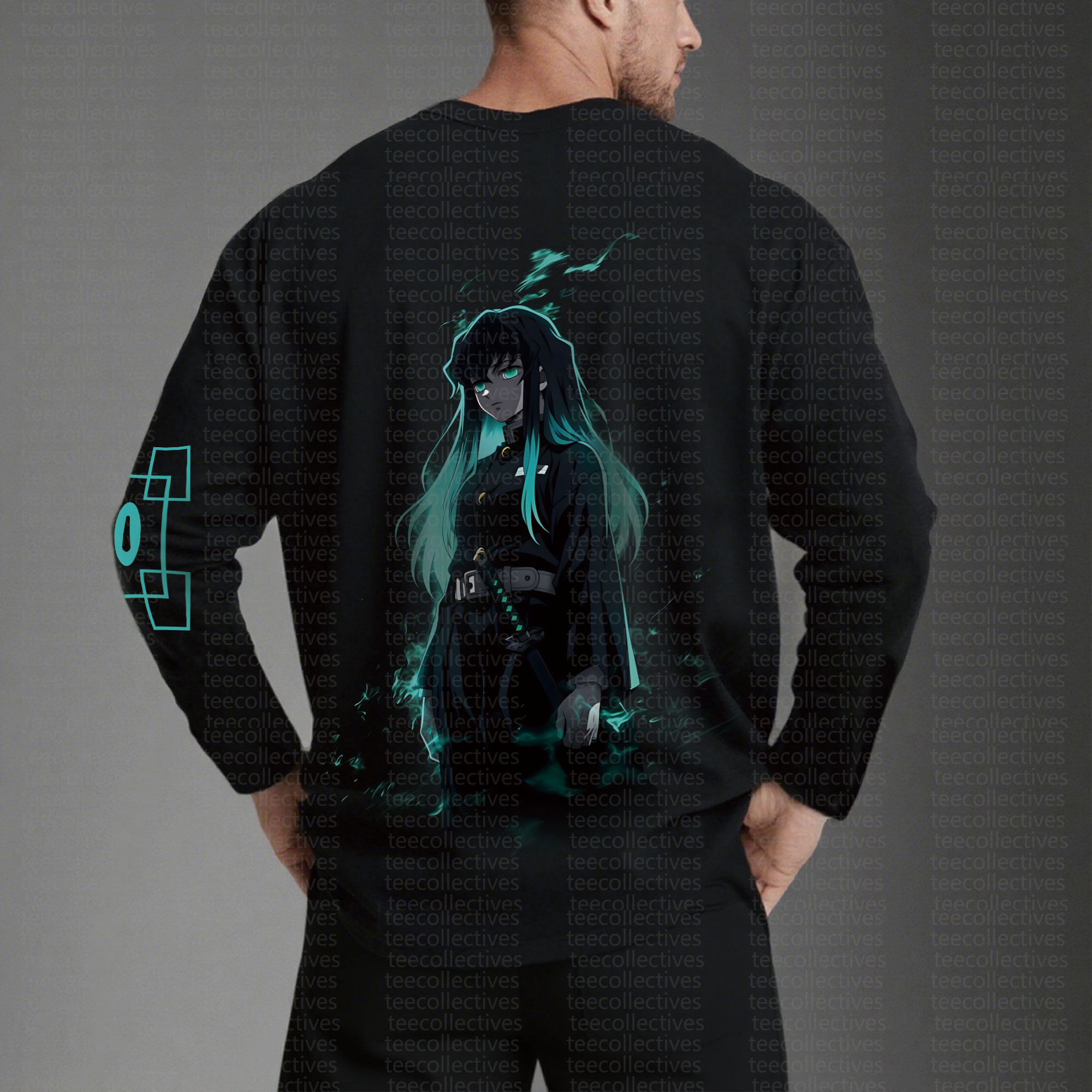 Unisex “Demon Slayer” Anime Graphic Streetwear Vintage Long-Sleeved T-shirt