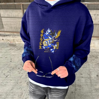 Plus Velvet Unisex Anime Graphic Streetwear Vintage Hoodie