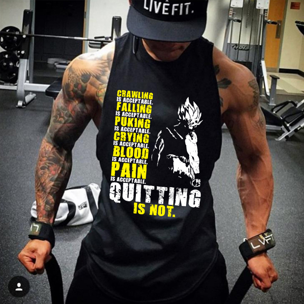 Men's Casual Dragon Ball Anime Printed Fitness Tank Top