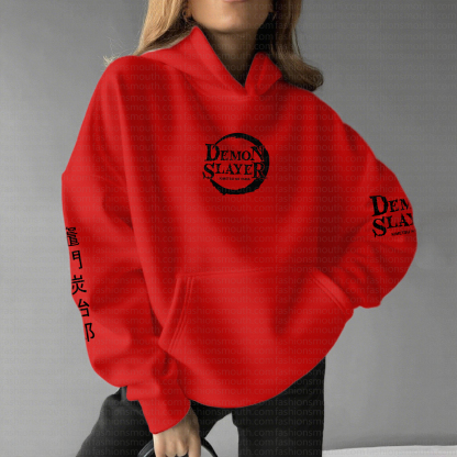 " Demon Slayer " Anime Inspired Vintage Hoodie