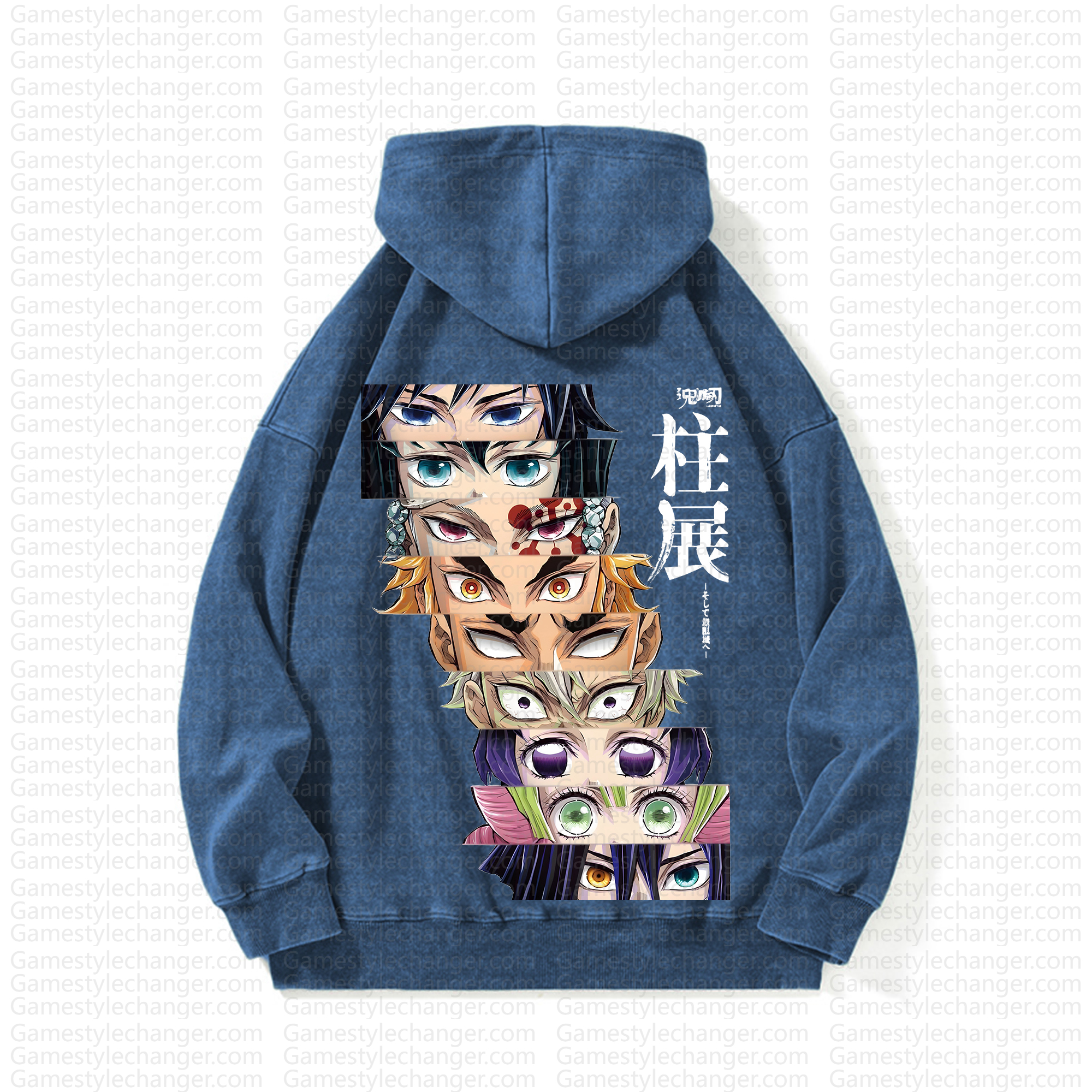 Unisex Anime Graphic Streetwear Vintage Washed Hoodie