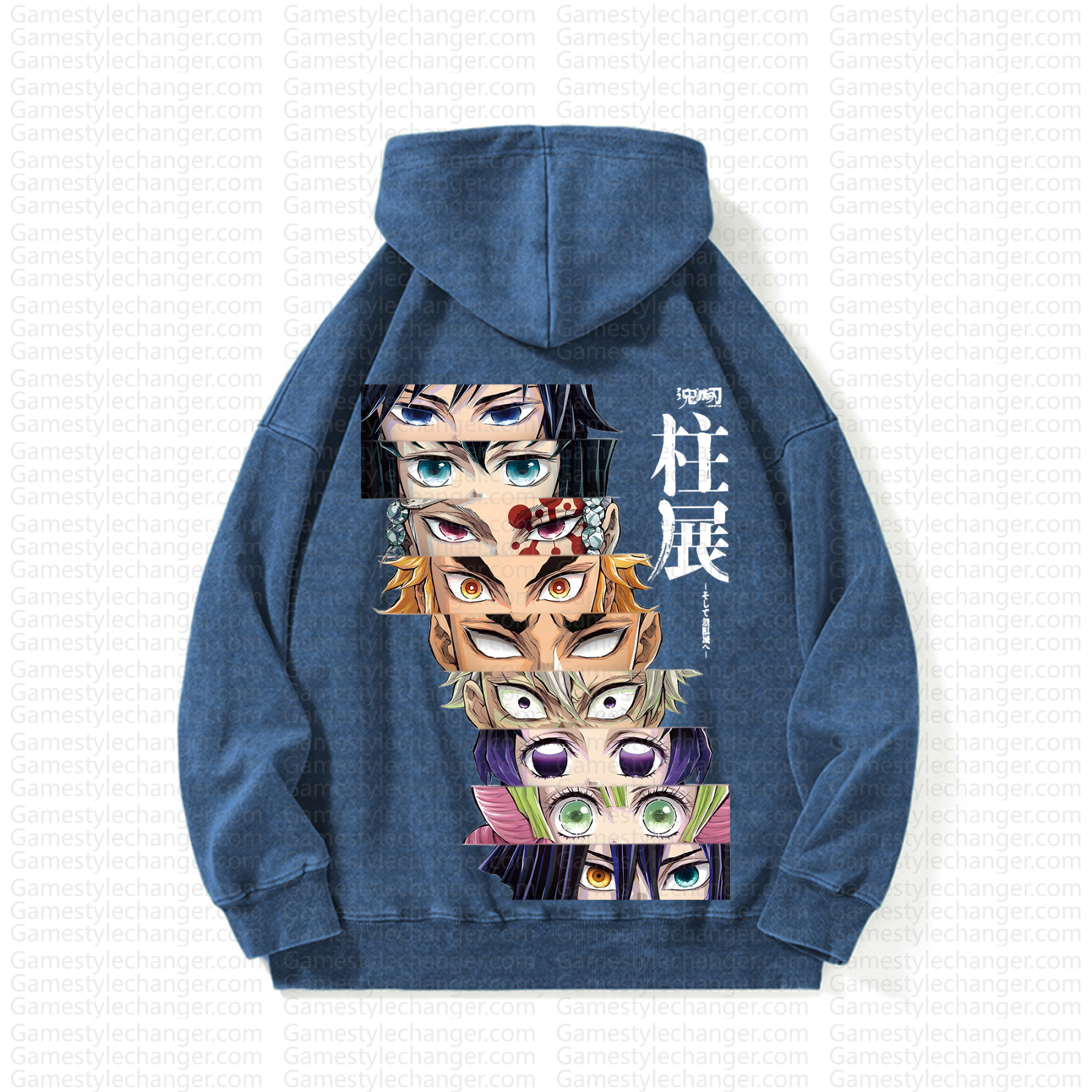 Unisex Anime Graphic Streetwear Vintage Washed Hoodie