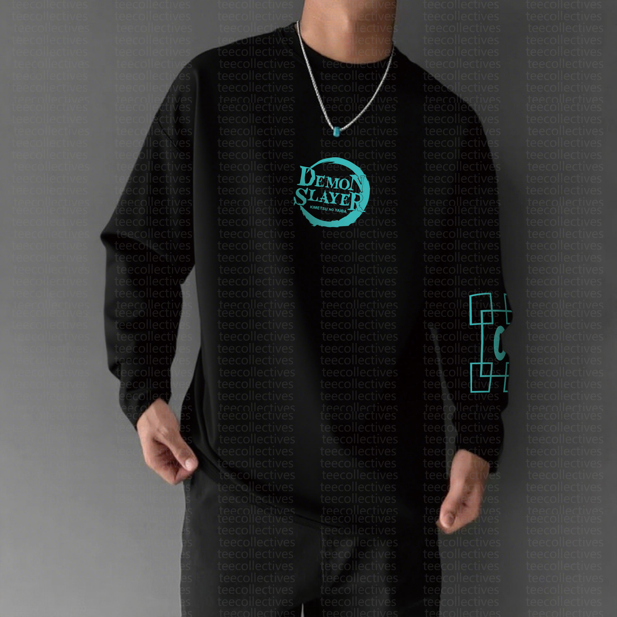 Unisex “Demon Slayer” Anime Graphic Streetwear Vintage Long-Sleeved T-shirt