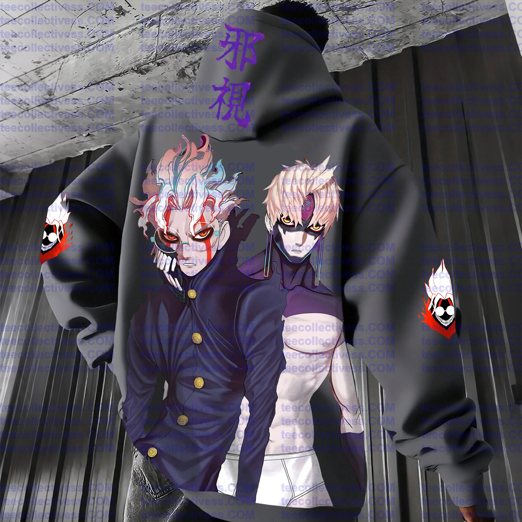 Unisex Anime Graphic Streetwear Wintage Plush Hoodie