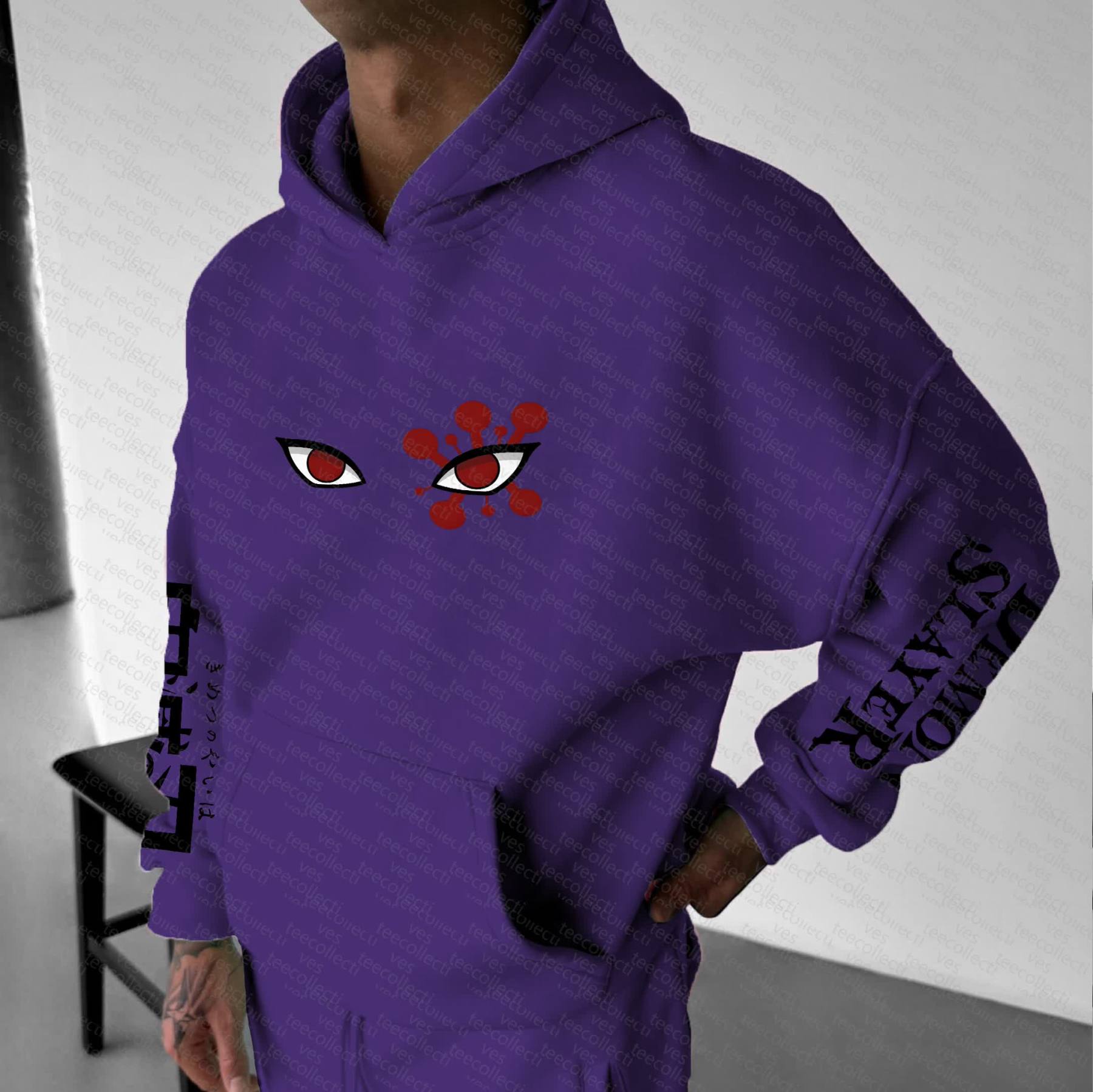 Unisex “Demon Slayer” Anime Graphic Streetwear Vintage Hoodie